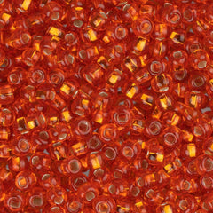10/0 Czech Seed Beads Silver Lined Orange 500g