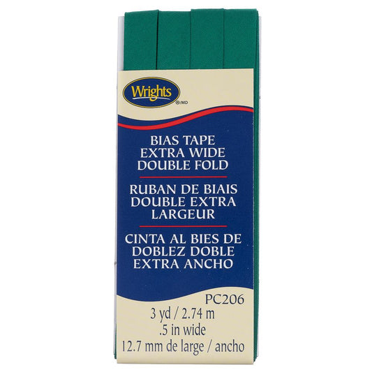 Extra Wide Double Fold Bias Tape 3yd Irish Clover