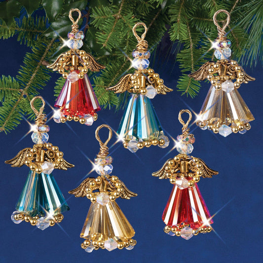 Solid Oak Nostalgic Christmas kit featuring Beaded festive angels ornaments