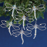 Kit d'ornement libellules en perles de cristal - Donne 6