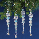 Kit d'ornement de glaçons chatoyants en perles de cristal - Donne 4