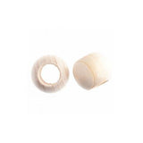 12x9.8mm Perles Rondes en Bois Naturel 25/pk