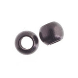 14x11mm Perles de Bois Rondes Noires 10/pk