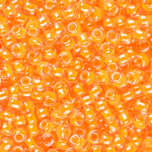Perles de rocaille Toho 11/0 # 802 Orange fluo lumineuse Flacon de 8 à 9 g