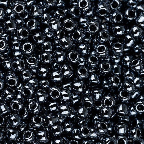 6/0 Toho Japanese Seed Beads - Jet Black Opaque #49