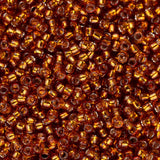 Perles de rocaille Toho 15/0 #2208 Silver Lined Burnt Orange 8-9g Flacon