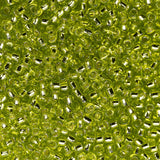 Perles de rocaille Toho 15/0 # 24 vert citron doublé d'argent flacon de 8-9 g