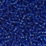 Perles de rocaille Toho 15/0 #28 Flacon de cobalt doublé d'argent 8-9g