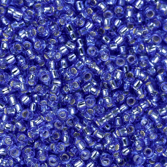 15/0 perles de rocaille Toho # 35 saphir doublé d'argent fiole de 8-9 g