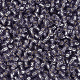 Perles de rocaille Toho 15/0 #39 Flacon de tanzanite doublé d'argent 8-9g