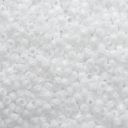15/0 perles de rocaille Toho # 41 blanc opaque flacon de 8 à 9 g