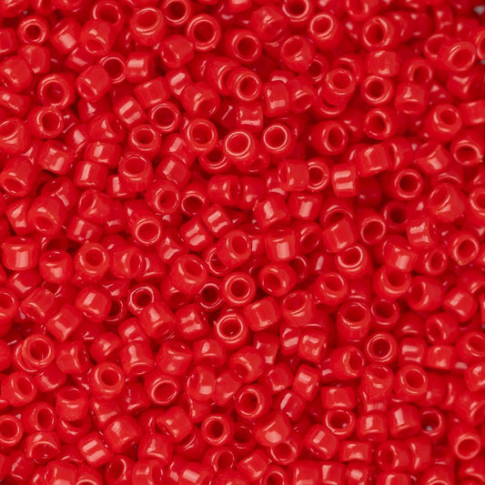 Perles de rocaille Toho 15/0 #45A Cerise opaque Flacon de 8 à 9 g