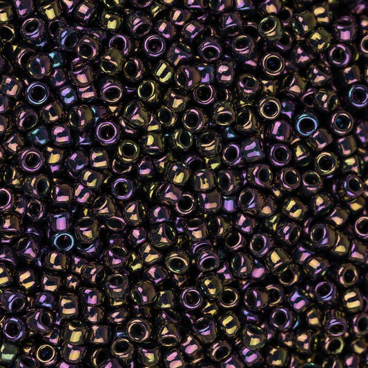 Perles de rocaille Toho 15/0 # 85 Iris métallique - Flacon violet de 8 à 9 g