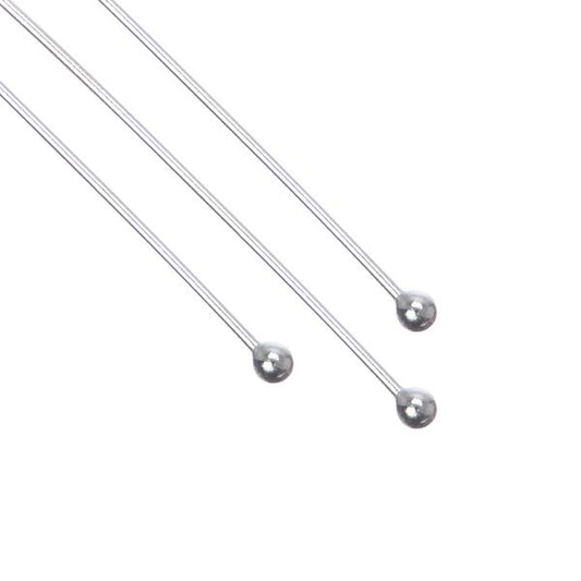 Ball Pins 1.5" Sterling Silver 5/pk