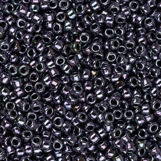 15/0 perles de rocaille Toho # 90 améthyste métallique Gun Metal 8-9g fiole