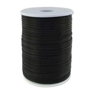 Cordon de queue de rat en satin noir de 2 mm 144yd