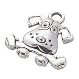 5/8" Chien avec Breloque Os 5/pk