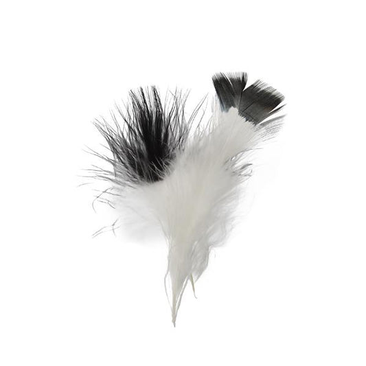 Marabou Feathers 2-Tone 5-7" Black 6g