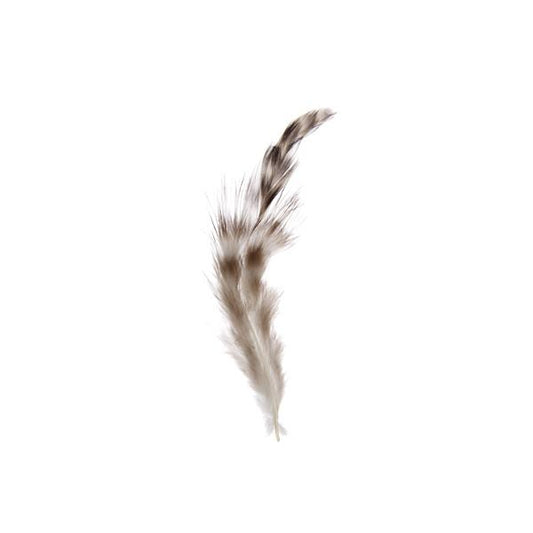 Rooster Chinchilla Saddle Feathers 3-6" Natural 3g
