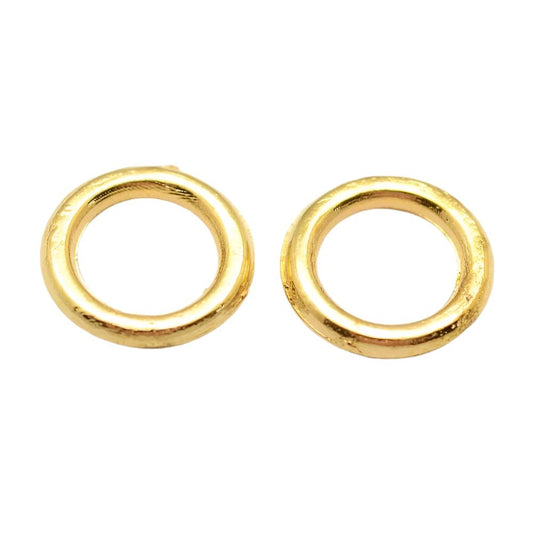 7mm Anneaux Soudés Dorés 100/pk