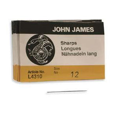 #12 John James Sharps Beading Needles 25/pk