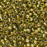 11/0 perles de rocaille Toho # 996 péridot arc-en-ciel doublé d'or flacon de 8-9 g