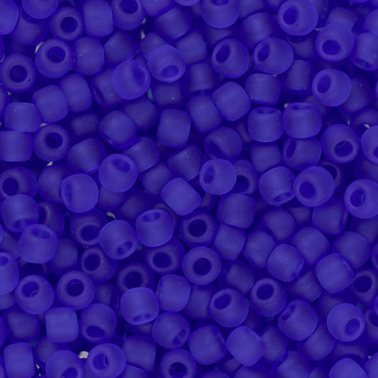11/0 Toho Seed Beads #8F Transparent Frosted Dark Sapphire 8-9g Vial