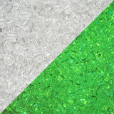 11/0 perles de rocaille Toho # 2700 cristal / vert brillant flacon de 8 à 9 g