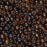 Perles de rocaille Toho 11/0 # Y313F Topaze claire givrée transparente Picasso Flacon de 8 à 9 g