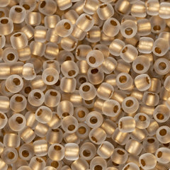 11/0 Toho Seed Beads #989F Gold Lined Frosted Crystal 8-9g Vial