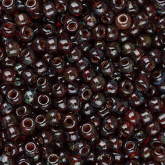 11/0 Toho Seed Beads #Y316 Transparent Siam Ruby Picasso 8-9g Vial