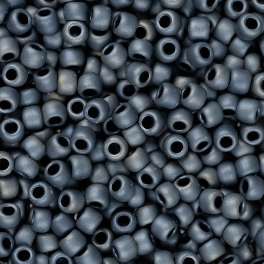 11/0 perles de rocaille Toho # 612 mat Gunmetal 8-9g fiole