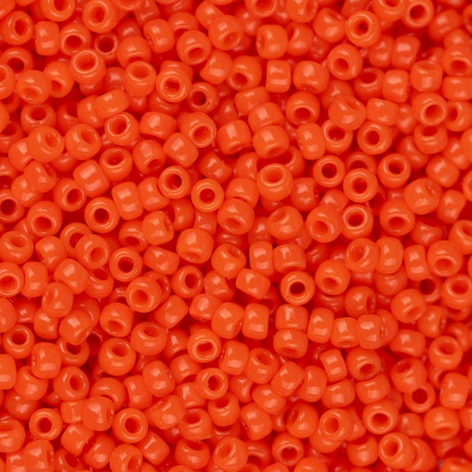 Perles de rocaille Toho 15/0 #50 Opaque Sunset Orange Flacon de 8 à 9 g