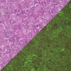 11/0 Toho Seed Beads #2724 Dark Pink / Green Pink 8-9g Vial