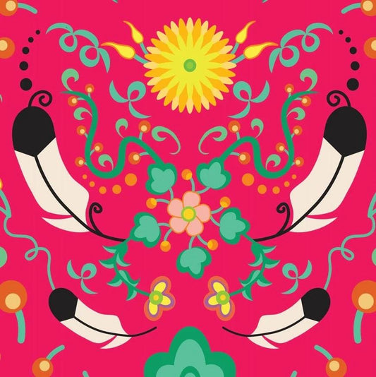 New Growth Pink Punch 100% Cotton - Price Per Half Yard