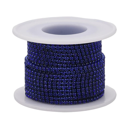 Bande de strass saphir métal 2mm 10yd/pk