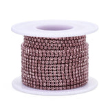 Metal 2mm Light Rose Rhinestone Banding 10yd/pk