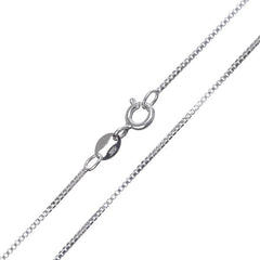 Sterling Silver Necklace, 18 inch Boxchain 1/pk