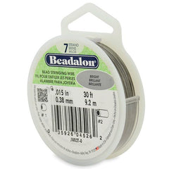 7 Strand Bead Stringing Wire, .015 Bright 30ft