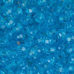 4mm Plastic Facetted Beads 1350/pk - Turquoise