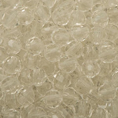 6mm Plastic Facetted Beads 1000/pk - Crystal