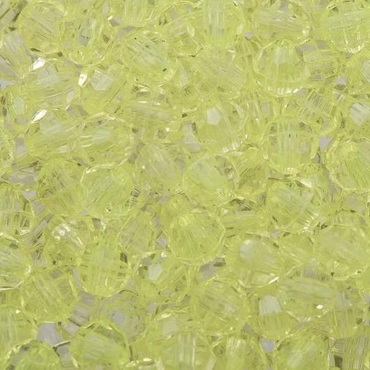 *Faceted Beads 6mm Plastic 1000/pk - Yellow