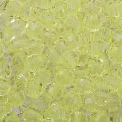 6mm Plastic Facetted Beads 1000/pk - Yellow