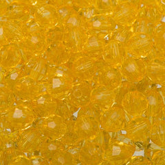6mm Plastic Facetted Beads 1000/pk - Acid Yellow