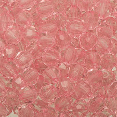 6mm Plastic Facetted Beads 1000/pk - Pink