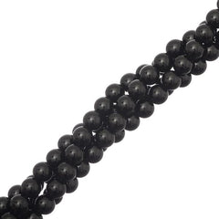 6mm Agate/Onyx Black (Natural/Dyed) Beads 15-16" Strand