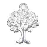 Breloque en métal arbre argenté 7/8" 5/pk