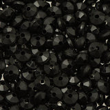 5mm Plastic Rondelle Beads 1000/pk - Black