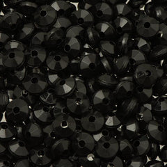 5mm Plastic Rondelle Beads 1000/pk - Black