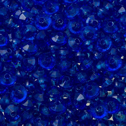 5mm Plastic Rondelle Beads 1000/pk - Dark Sapphire
